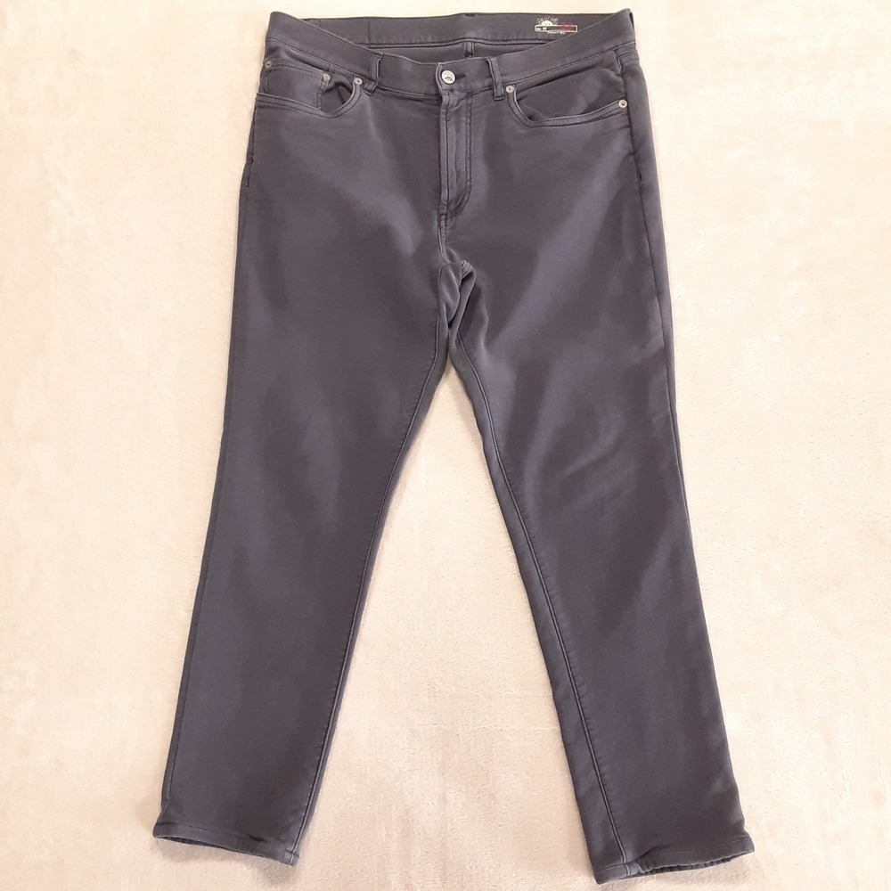 Faherty Brand Men's Stretch Terry 5-Pocket Pants 33 Navy 30" Inseam MBC0020